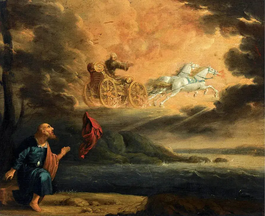 Saint Elijah taken to heaven